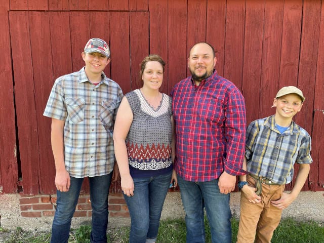 Nate Holmes and family